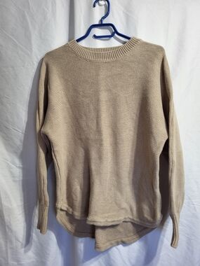 Philosophy Men's Crewneck Knit Sweater in Beige, Size Large